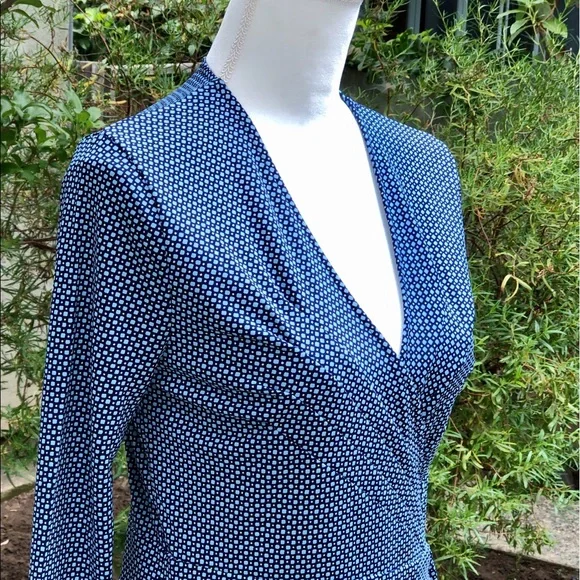 Isaac Mizrahi for Target Blue Print Wrap Dress, size M - Picture 11 of 15